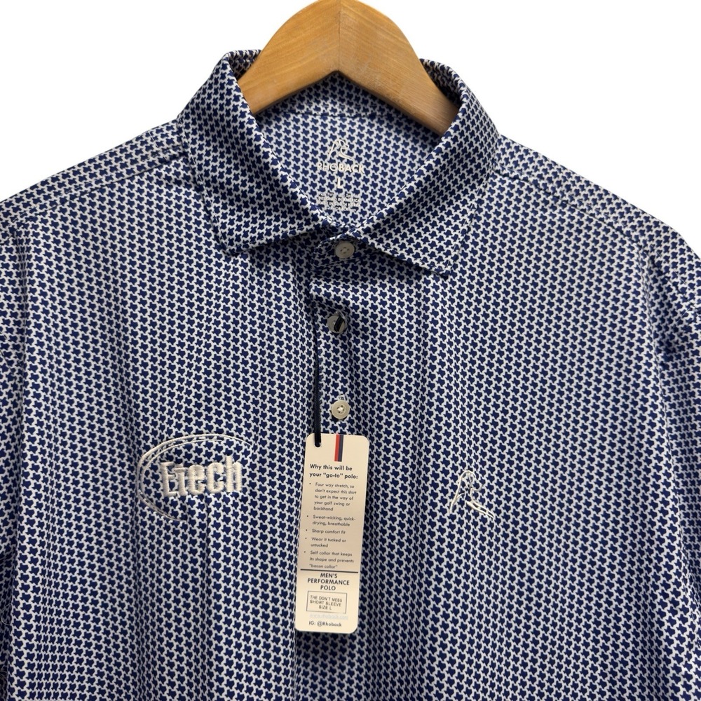 Rhoback Blue and White Polo Shirt